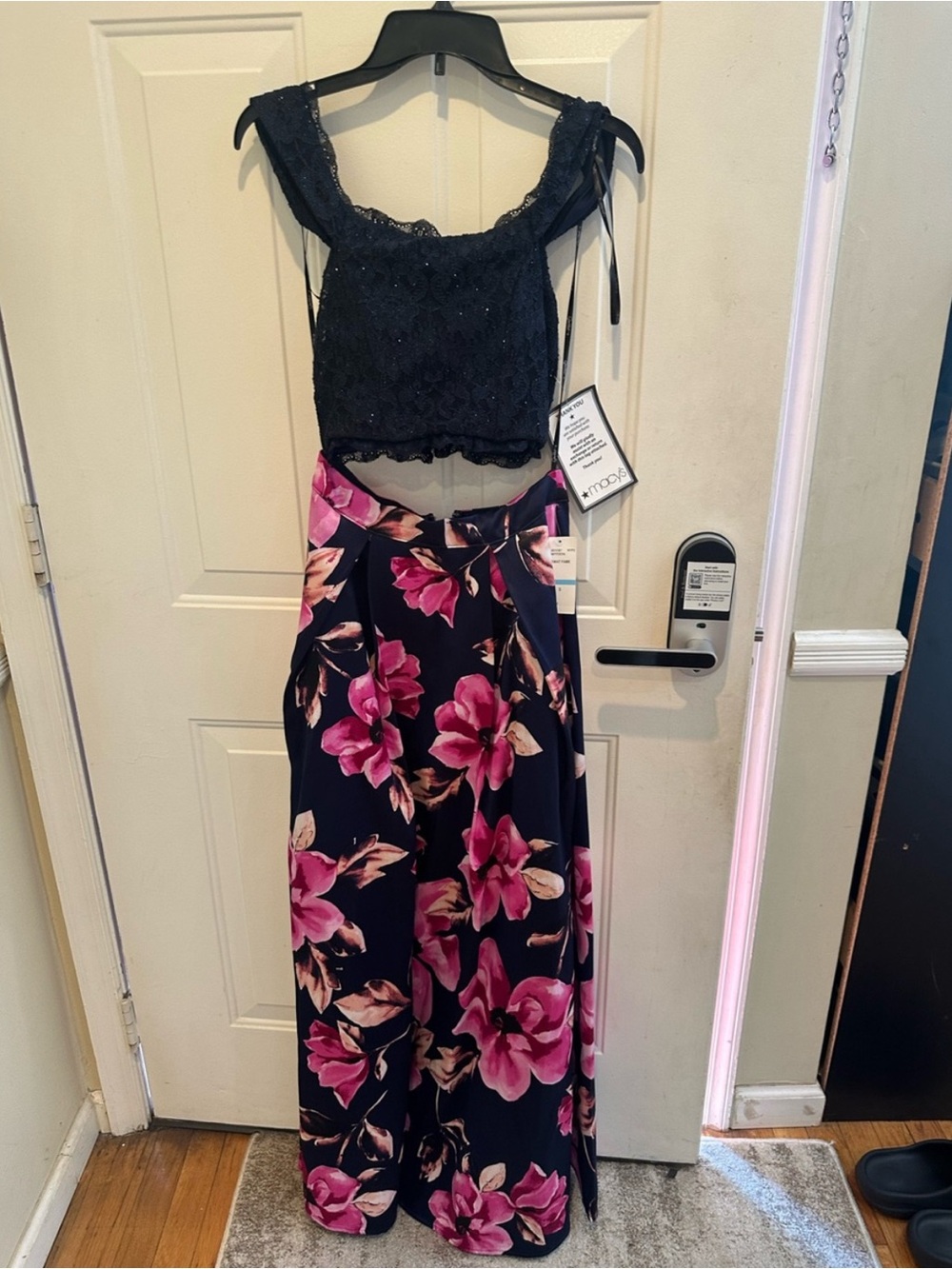 Speechless Navy & Fuchsia Floral Maxi Dress